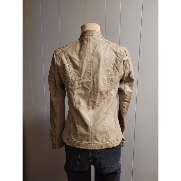 Sebby Collection - Women's Small Vegan Leather Bomber Jacket - Picture 7 of 11